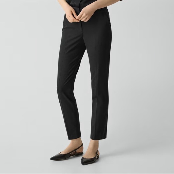 Theory Treeca Wool Dress Pant Size 4 Black - Picture 2 of 11